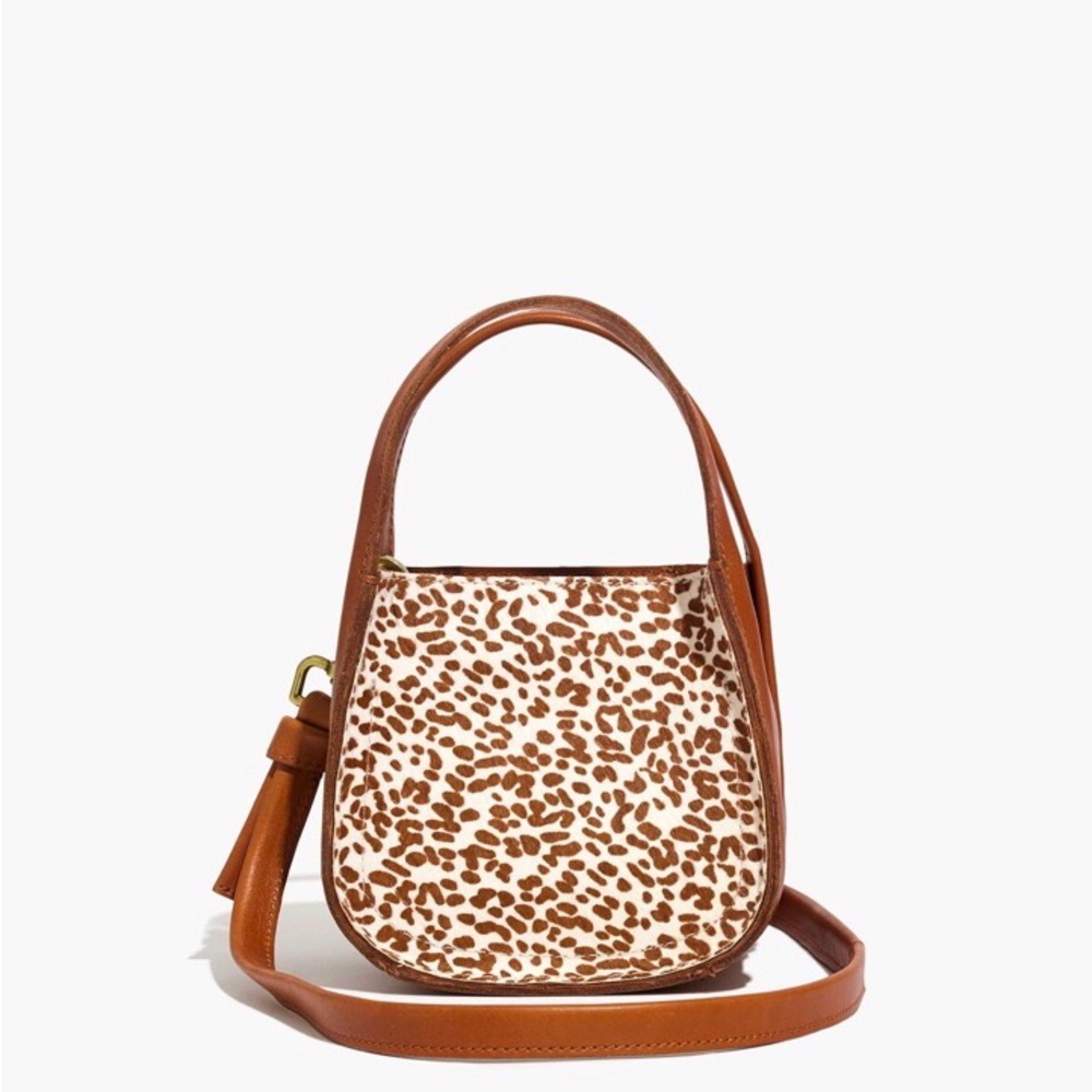 Madewell The Micro Sydney Crossbody Bag in Animal Spotted Calf Hair NWT